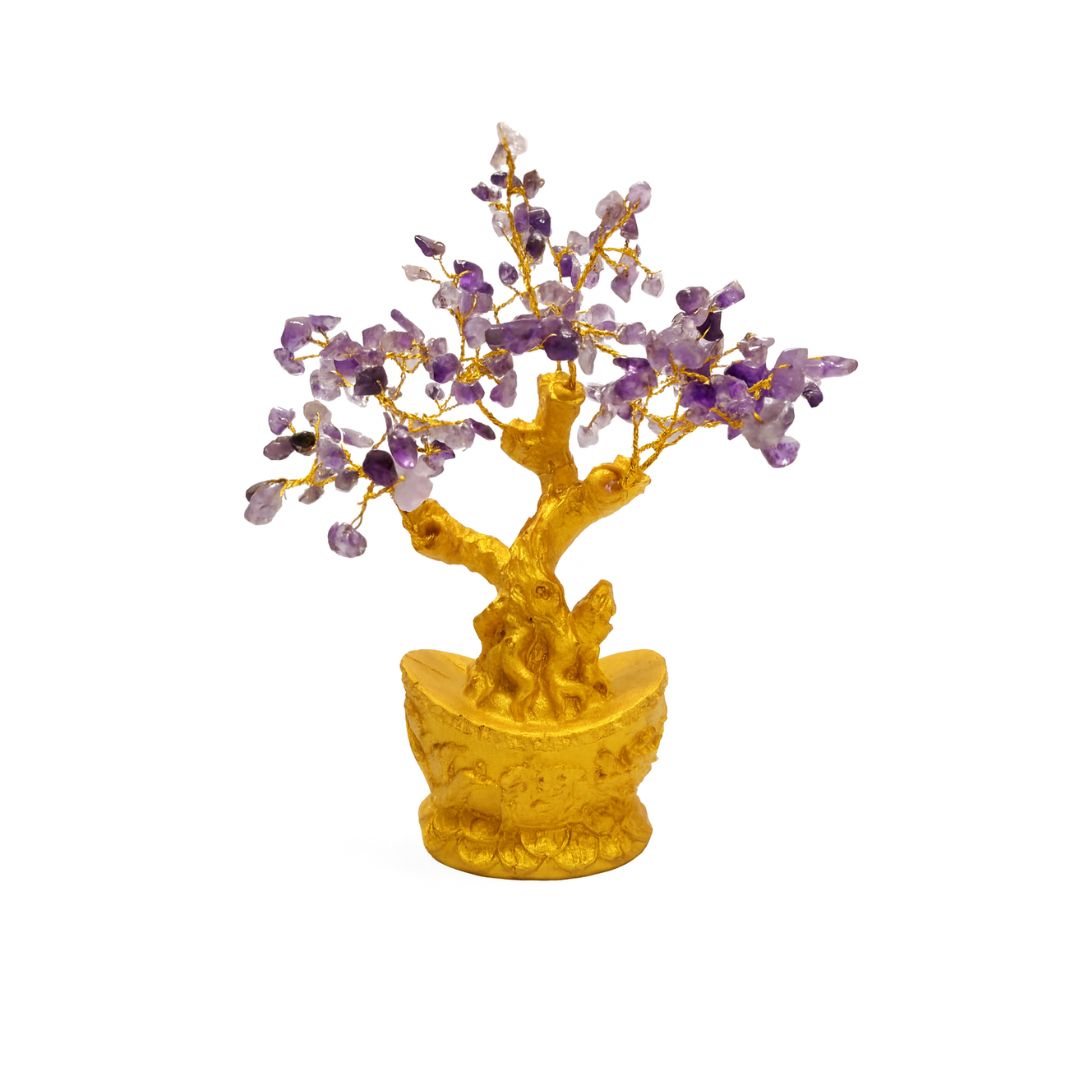 Amethyst Golden Branch Tree