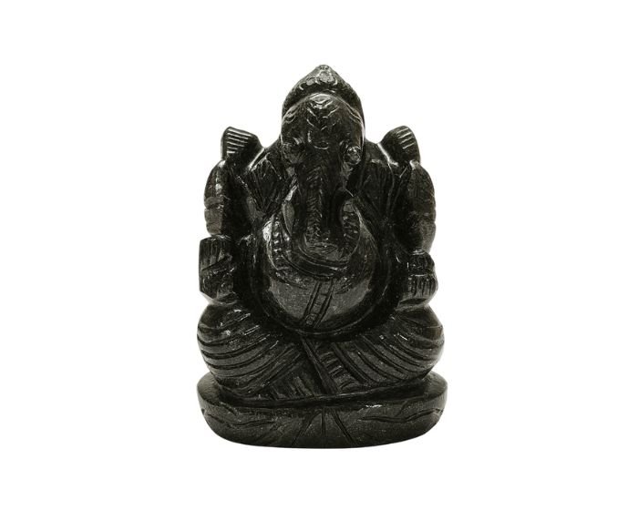 Black obsidian ganesh ji  Statue