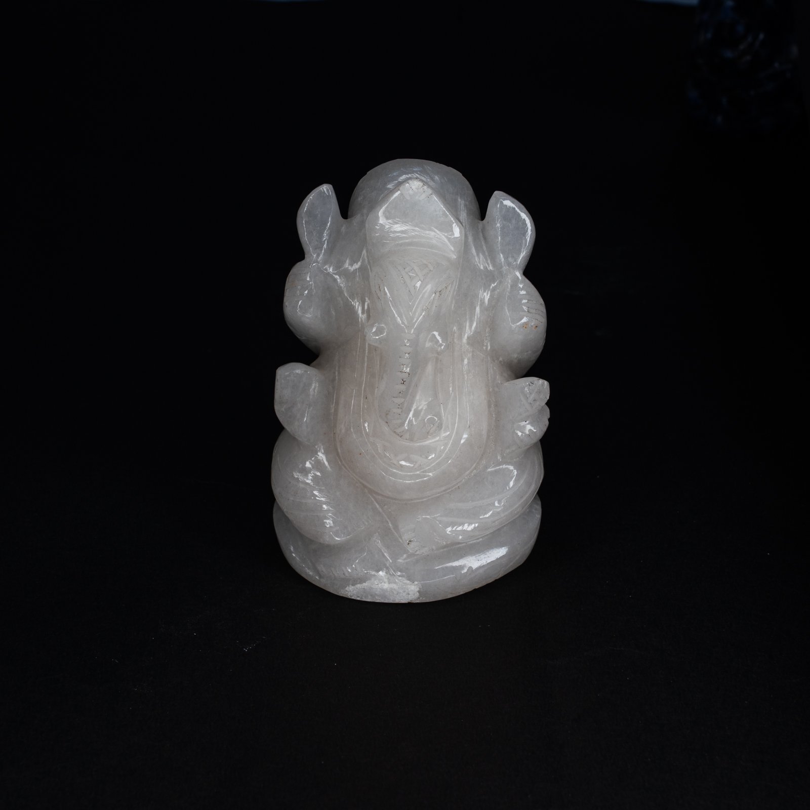 Selenite Ganesh Ji Statue